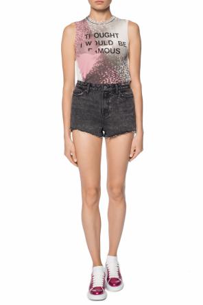 'rip cropped tank' asymmetrical t-shirt, zdjęcie 2 'rip cropped tank' asymmetrical t-shirt od AllSaints